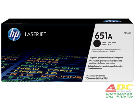 Mực in HP 651A Black Original LaserJet Toner Cartridge (CE340A)